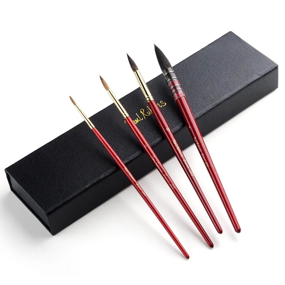Paul Rubens Watercolor Paint Brushes 4PCS/ Set Round Squirrel and Weasel Hair Brushes for Watercolor, Gouache, Wash/Mop & More
Paul Rubens Watercolor Paint Brushes 4PCS/ Set Round Squirrel and Weasel Hair Brushes for Watercolor, Gouache, Wash/Mop & More