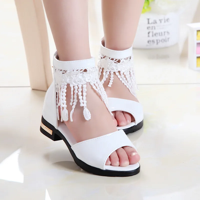 Tassel Summer Sandals Peep Toe Girls Shoes Summer High Heels Princess Sandals Children Shoes Zipper Kids Sandals
Tassel Summer Sandals Peep Toe Girls Shoes Summer High Heels Princess Sandals Children Shoes Zipper Kids Sandals