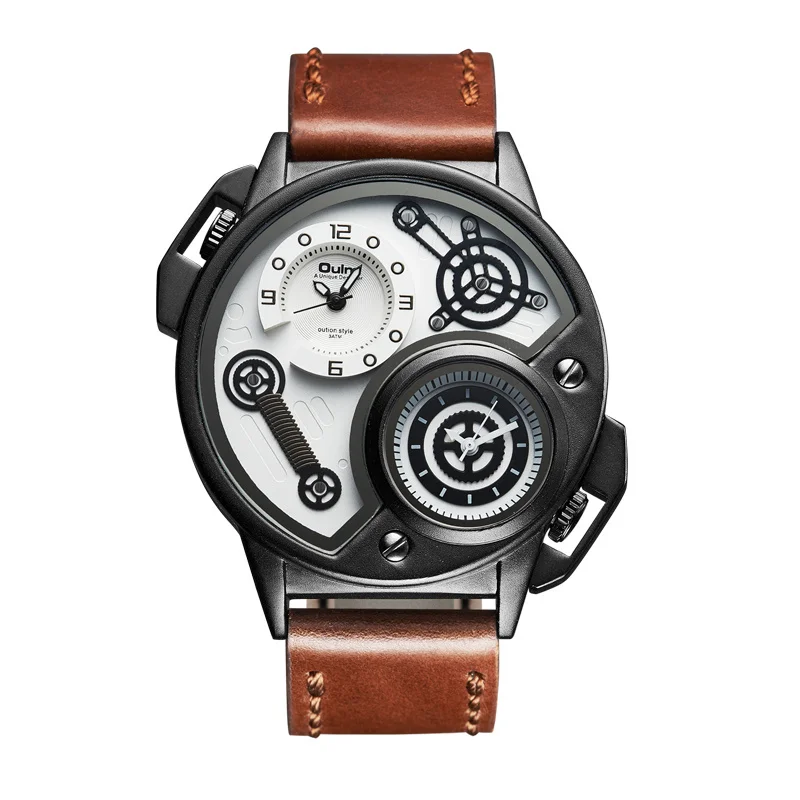 Oulm New Fashion Unique Two Time Zone Sport Watch Male Genuine Leather Military Wristwatch Men Luxury Brand Sport Watches
Oulm New Fashion Unique Two Time Zone Sport Watch Male Genuine Leather Military Wristwatch Men Luxury Brand Sport Watches