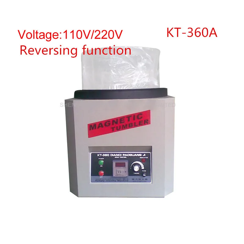 Reversing Magnetic Tumbler KT-360A 110V/220V Jewelry Polishing Machine Goldsmith Tools Capacity 1300g
Reversing Magnetic Tumbler KT-360A 110V/220V Jewelry Polishing Machine Goldsmith Tools Capacity 1300g