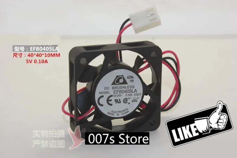 New Radiator Cooling Cooler Fan For Delta EFB0405LA 4CM 4010 DC 5V 0.10A 40*40*10MM 4000RPM 3Pin Double Ball Bearing
New Radiator Cooling Cooler Fan For Delta EFB0405LA 4CM 4010 DC 5V 0.10A 40*40*10MM 4000RPM 3Pin Double Ball Bearing