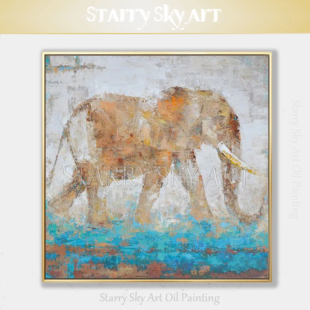 Artist Hand-painted High Quality Abstract Animal Elephant Oil Painting on Canvas Wildlife Elephant Oil Painting for Wall Decor
Artist Hand-painted High Quality Abstract Animal Elephant Oil Painting on Canvas Wildlife Elephant Oil Painting for Wall Decor