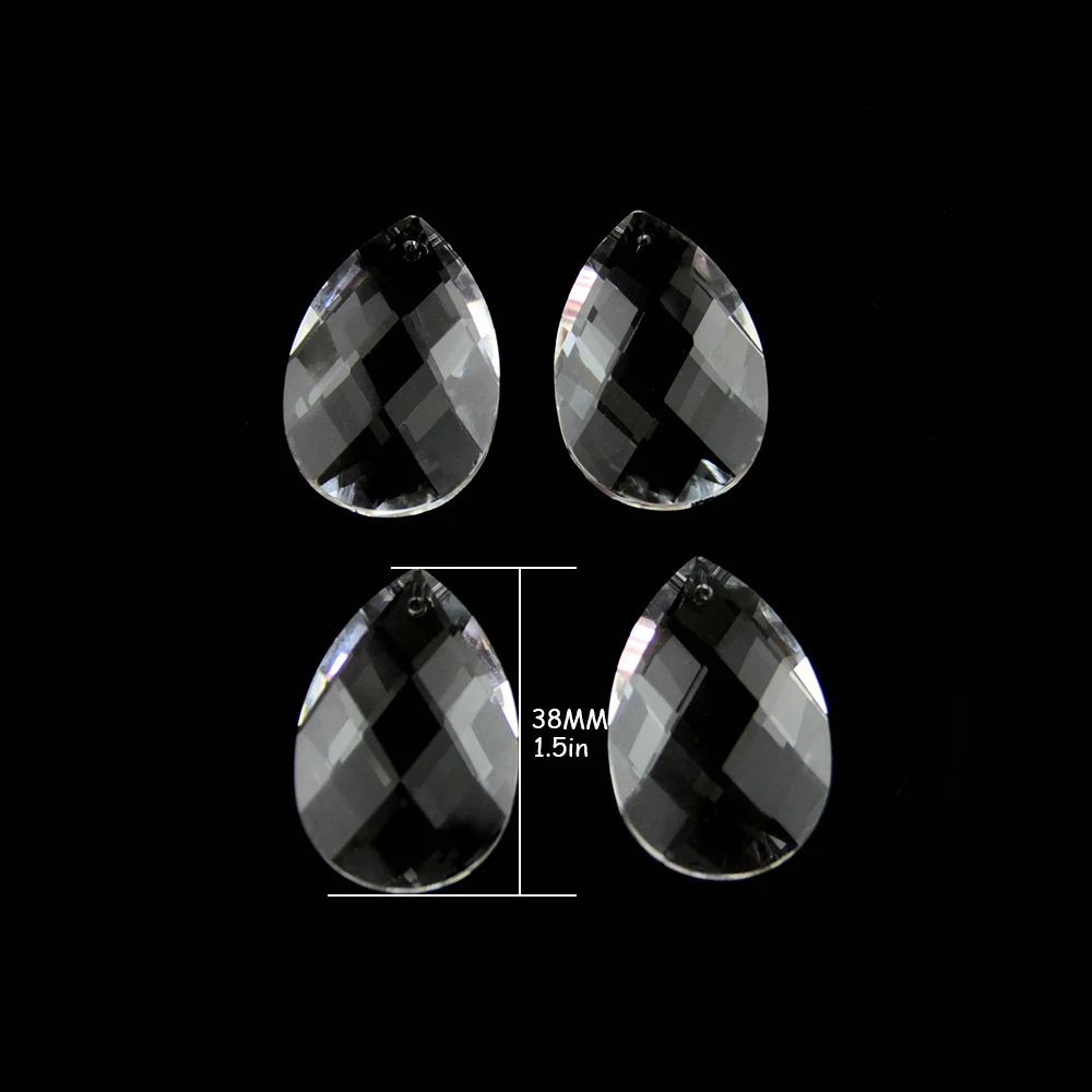 30pcs/Lot Transparent Color 38x22mm Crystal Chandelier Prism Pendants For Wedding Home Decoration
30pcs/Lot Transparent Color 38x22mm Crystal Chandelier Prism Pendants For Wedding Home Decoration