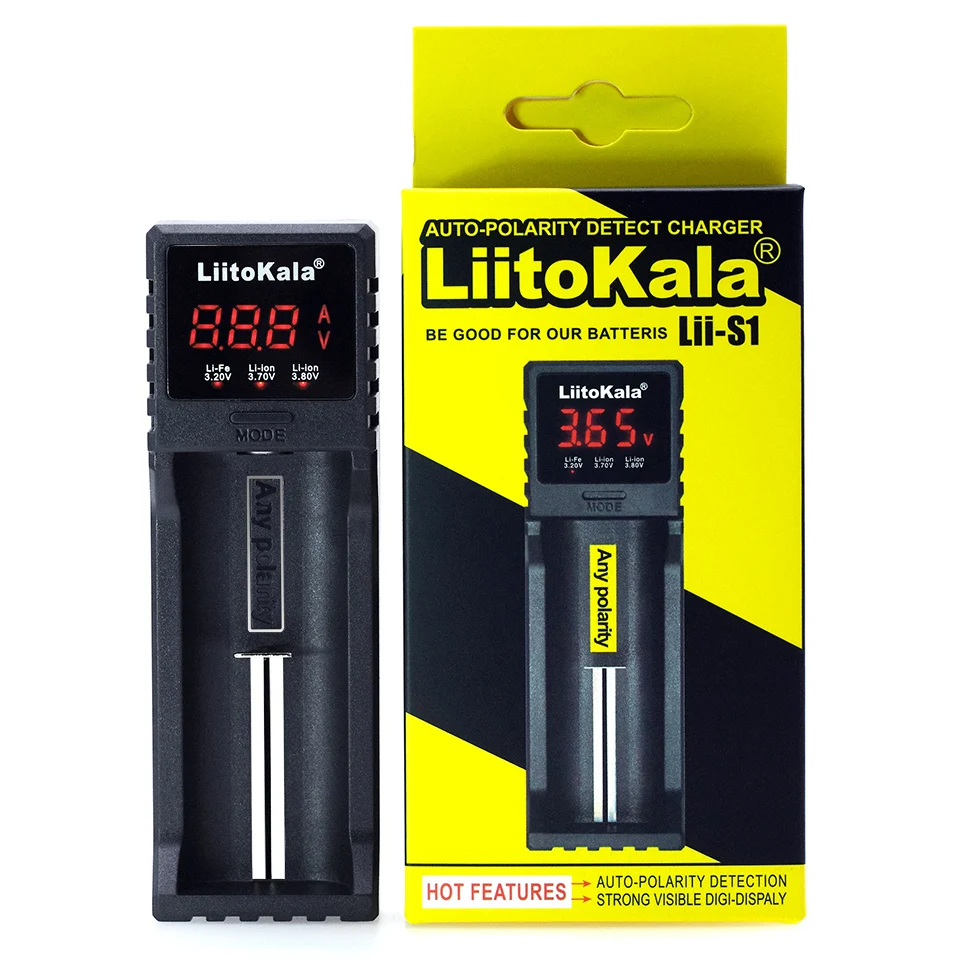 

Liitokala Lii-S1 1.2V 3.7V 3.2V AA/AAA 26650 18650 18350 LiFePO4 Ni-MH Lithium Rechargeable Battery Charger
