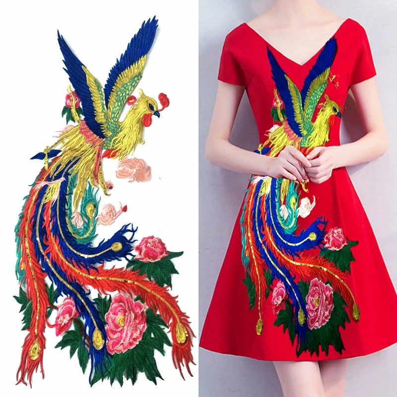 Gold Phoenix Organza Embroidered Patch Sequined Peacock Applique Fabric Apparel Flower Fabric Patches for Clothes Diy Patch
Gold Phoenix Organza Embroidered Patch Sequined Peacock Applique Fabric Apparel Flower Fabric Patches for Clothes Diy Patch