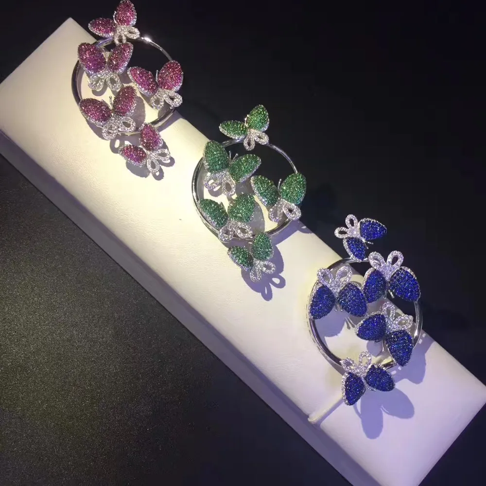 925 sterling silver with cubic zircon butterfly pendant blue green red color fine women jewelry high quality free shipping
925 sterling silver with cubic zircon butterfly pendant blue green red color fine women jewelry high quality free shipping
