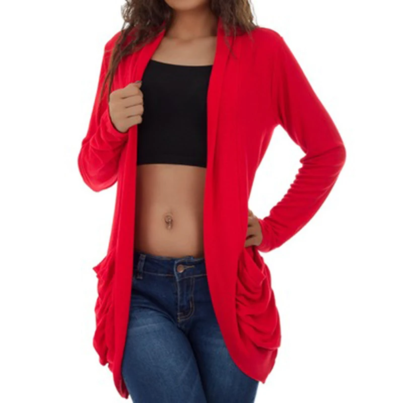 1pc NEW Women Fashion Cotton Blend Tops Long Sleeve Autumn Cardigan Coat All-match Plus Size | Женская одежда