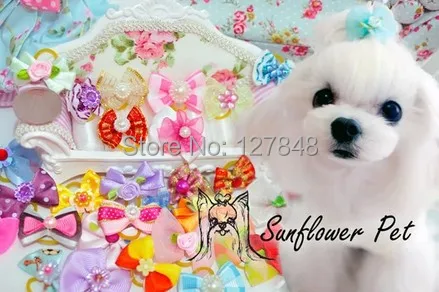 New Mix Designs Rhinestone Pearls Style dog bows pet hair bows dog hair accessories grooming products Cute Gift 100pcs/lot
New Mix Designs Rhinestone Pearls Style dog bows pet hair bows dog hair accessories grooming products Cute Gift 100pcs/lot