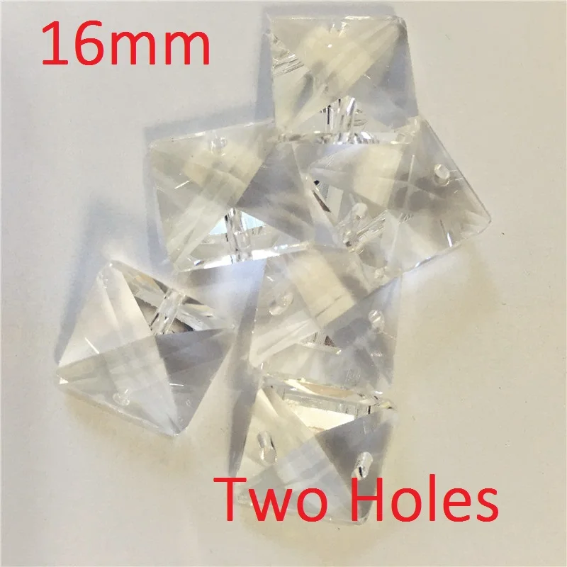 Fancy 16mm Clear Color Crystal Prism Square Beads With 2 Holes For Chandelier Parts Strands Garlands Decorations
Fancy 16mm Clear Color Crystal Prism Square Beads With 2 Holes For Chandelier Parts Strands Garlands Decorations