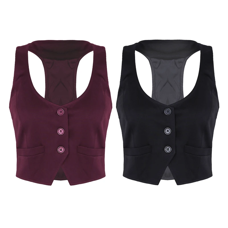 Women Autumn Spring V-Neck Button Down Fitted Racer Back Classic Vest Waistcoat Lady Office Wear Short Shirts Waistcoat
Women Autumn Spring V-Neck Button Down Fitted Racer Back Classic Vest Waistcoat Lady Office Wear Short Shirts Waistcoat