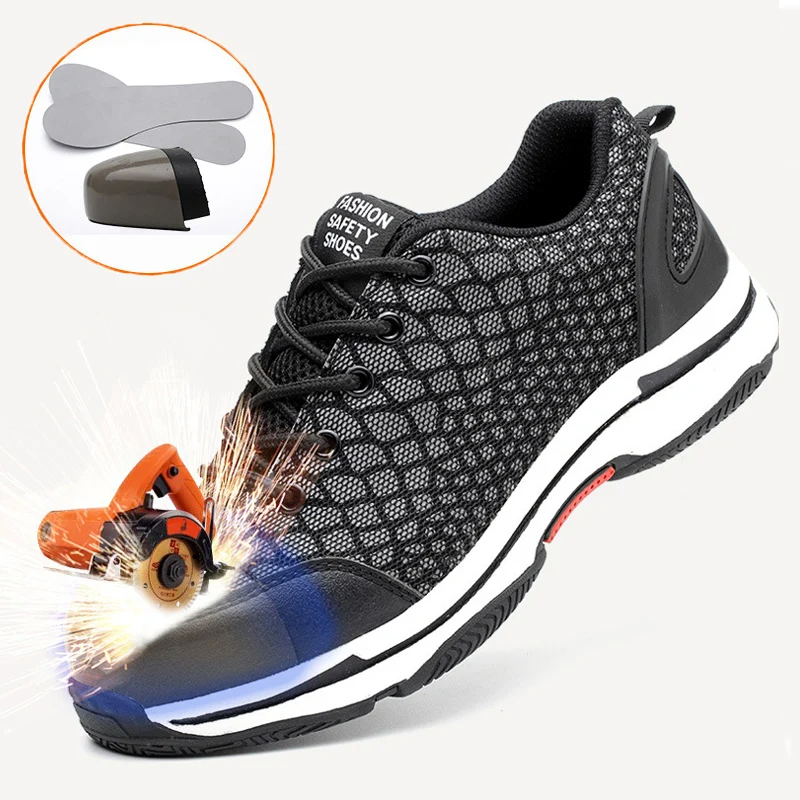 Work Shoes Men with Steel Toe Lightweight Breathable Mesh Safety Shoes Night Light Reflective Puncture Proof Footwear Sneakers
Work Shoes Men with Steel Toe Lightweight Breathable Mesh Safety Shoes Night Light Reflective Puncture Proof Footwear Sneakers