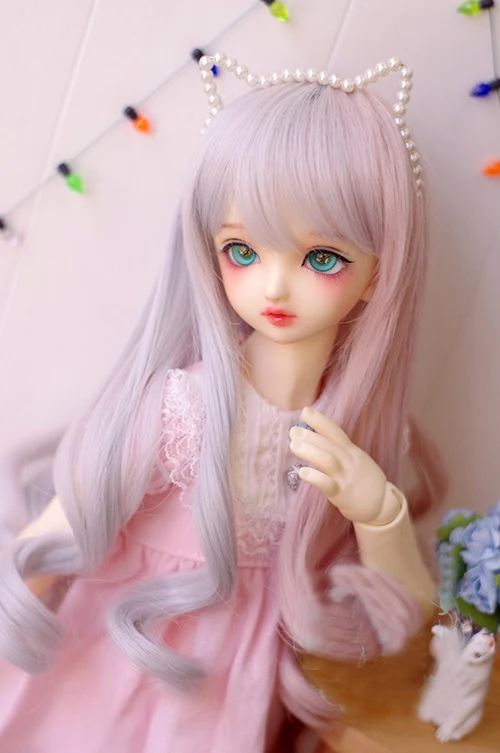 BJD doll wigs gray pink mixed long curly hair wigs for 1/3 1/4 1/6 BJD DD SD MSD MDD YOSD doll High-temperature hair wigs
BJD doll wigs gray pink mixed long curly hair wigs for 1/3 1/4 1/6 BJD DD SD MSD MDD YOSD doll High-temperature hair wigs