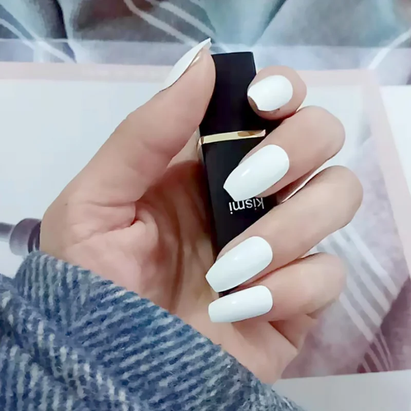 24pcs Coffin White False Nails Short Flat Top Fake Nails Glossy Plastics Fingernails Fake Ballerina Press On Nail Finger
24pcs Coffin White False Nails Short Flat Top Fake Nails Glossy Plastics Fingernails Fake Ballerina Press On Nail Finger