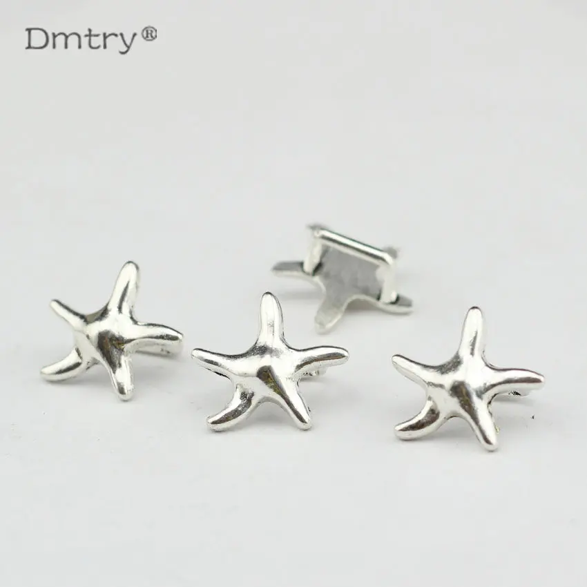 

Dmtry 10pcs New Design Leather Bracelet Jewelry Findings Charms Starfish Making DIY Beads With 10*6mm Leather BB0014