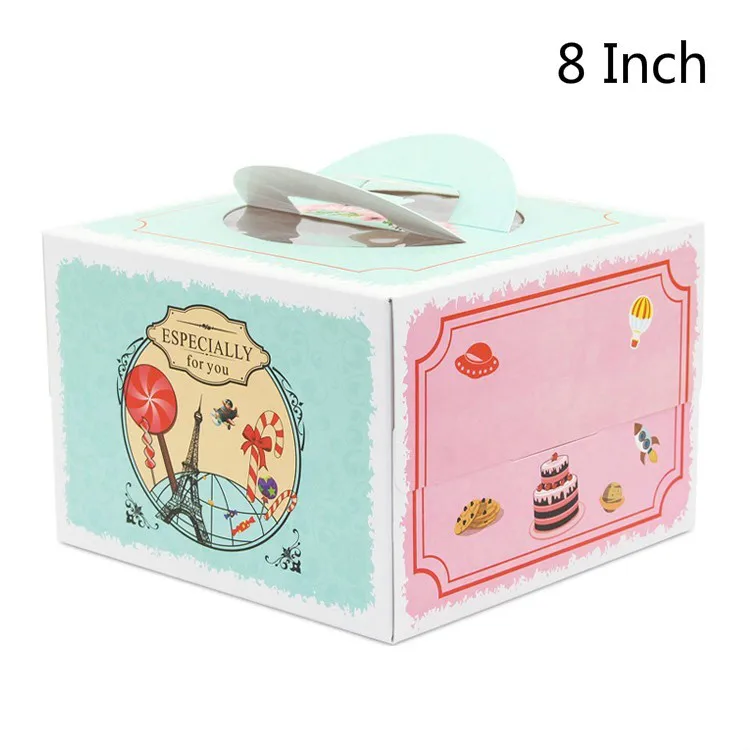 50 Set 8 Inch Birthday Cake Box With Window Handle Kraft Paper Cheese Cake Boxes Wedding Party Cake Boxes For Kids 25x25x15cm
50 Set 8 Inch Birthday Cake Box With Window Handle Kraft Paper Cheese Cake Boxes Wedding Party Cake Boxes For Kids 25x25x15cm
