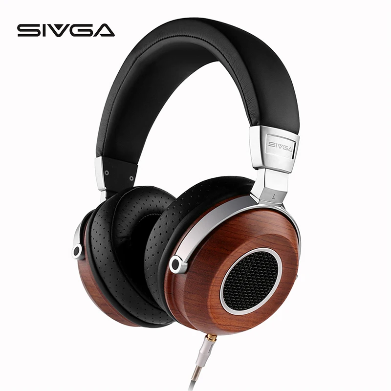 SIVGA SV004 деревянная гарнитура для iPhone двойные динамики монитор DJ наушники с