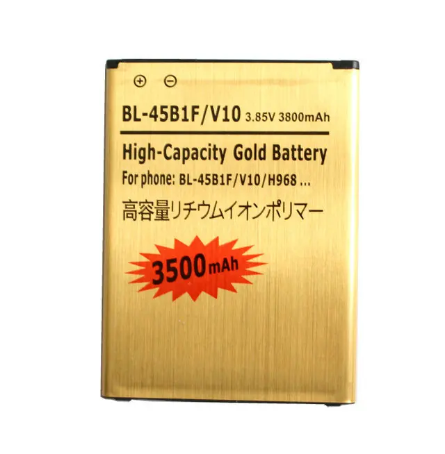 1x3500 мА/ч BL 45B1F 3.85VDC Замена Золото Батарея для LG V10 H968 H961N H900 H901 VS990 F600 F600L F600K H960A