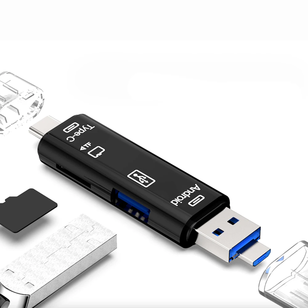 Хорошее качество Mulity Функция Тип-c 5 в 1 Multi-Функция Card Reader адаптер конвертер