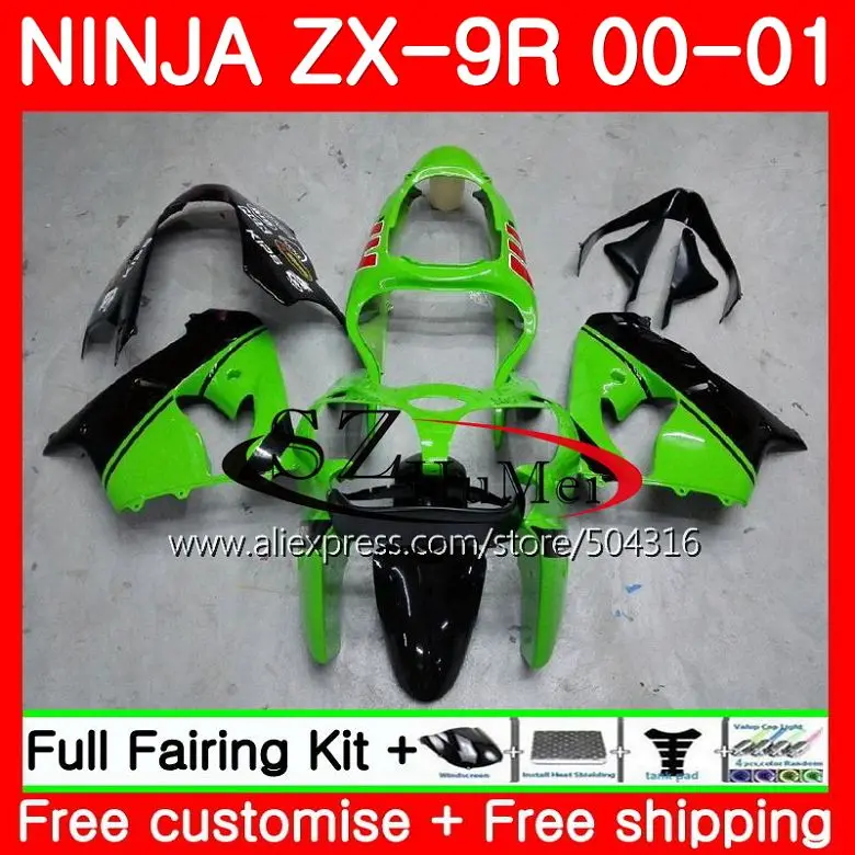 Body For KAWASAKI NINJA ZX9 R green black ZX900 ZX 9R 00-01 ZX 900 26SH13 ZX 9 R 900CC ZX9R 00 01 ZX-9R 2000 2001 Fairings kit
Body For KAWASAKI NINJA ZX9 R green black ZX900 ZX 9R 00-01 ZX 900 26SH13 ZX 9 R 900CC ZX9R 00 01 ZX-9R 2000 2001 Fairings kit