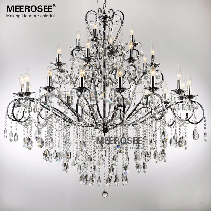 Wrought Iron Chandelier Lighting Crystal Light Fixture Large 28 Arms Chrome Lustre De Sala Crystal Hanging Lamp For Foyer Villa
Wrought Iron Chandelier Lighting Crystal Light Fixture Large 28 Arms Chrome Lustre De Sala Crystal Hanging Lamp For Foyer Villa