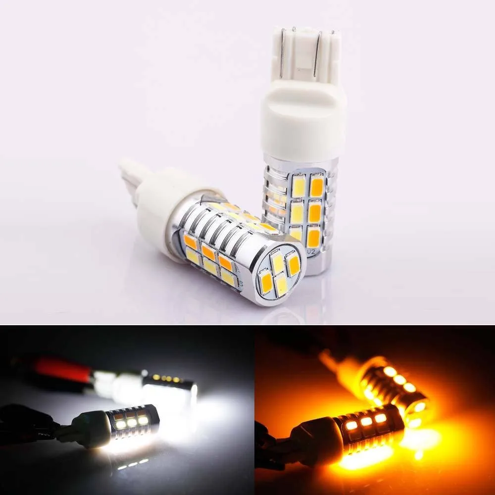 2 шт./лот T20 7443 7444NA,7443ST,7443LL суперъяркие 22 5630SMD Двухцветные светодиодные сигнальные огни Switchback белого и желтого цвета DRL
2 шт./лот T20 7443 7444NA,7443ST,7443LL суперъяркие 22 5630SMD Двухцветные светодиодные сигнальные огни Switchback белого и желтого цвета DRL