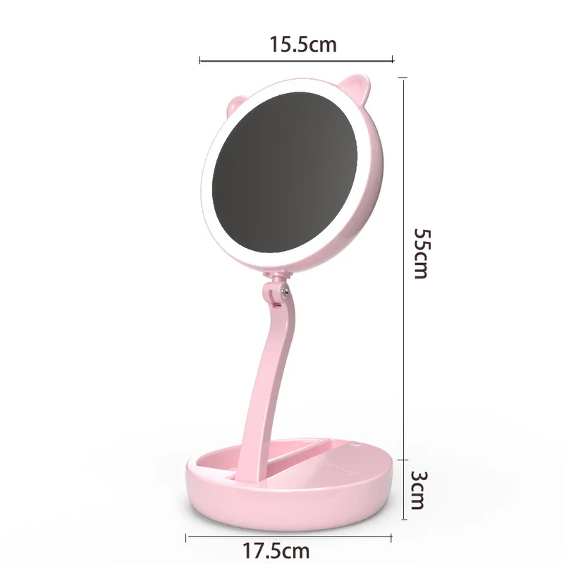 LED Makeup Mirror USB/Battery Powered 5X Foldable Double Sided Cosmetic Wireless Charger for Phone Makeup Vanity Desk
LED Makeup Mirror USB/Battery Powered 5X Foldable Double Sided Cosmetic Wireless Charger for Phone Makeup Vanity Desk
