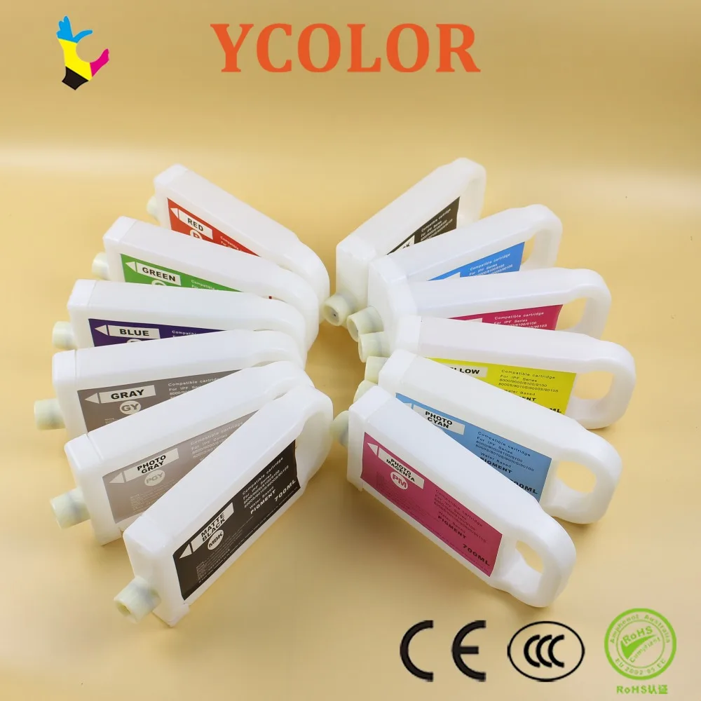 12 colors 700ml empty PFI701 ink cartridge for Canon IPF8000/8100/8110/9000/9100/9110 ink box without chip
12 colors 700ml empty PFI701 ink cartridge for Canon IPF8000/8100/8110/9000/9100/9110 ink box without chip