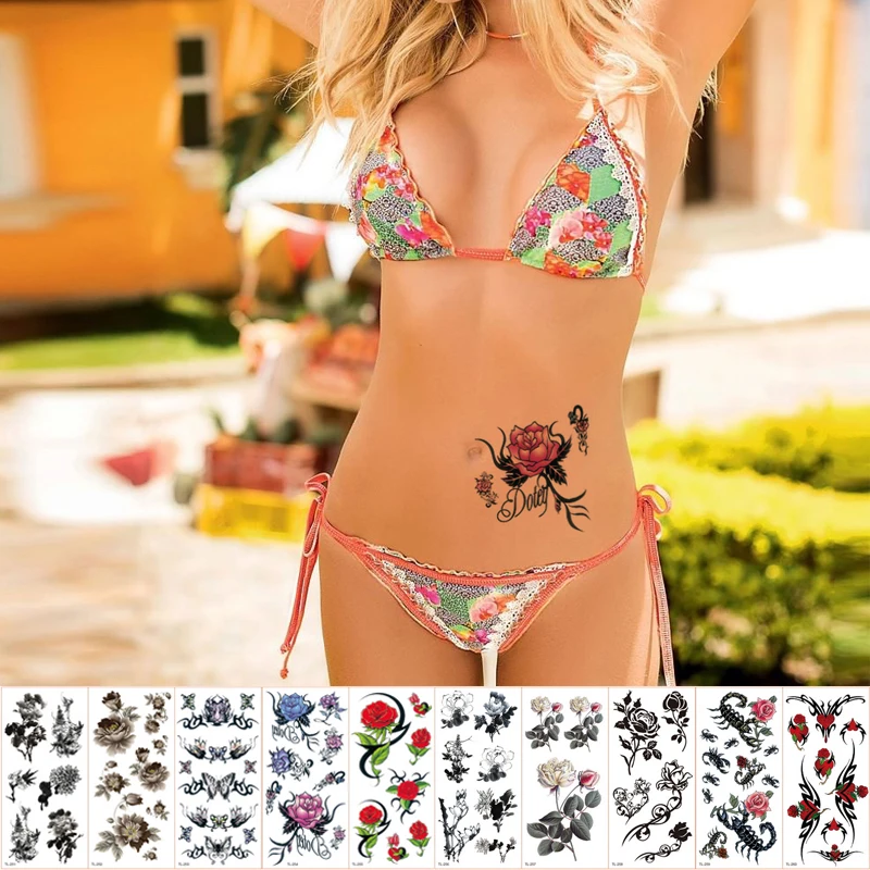 10pcs/pack temporary tattoo sticker flower hand rose tattoo waterproof temporary tattoos for girls sexy tatoo woman body sticker
10pcs/pack temporary tattoo sticker flower hand rose tattoo waterproof temporary tattoos for girls sexy tatoo woman body sticker