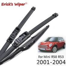Ericks Wiper Front & Rear Wiper Blades Set Kit For Mini Cooper S One D Hatch R50 R53 2001 - 2004 Windshield Windscreen Window