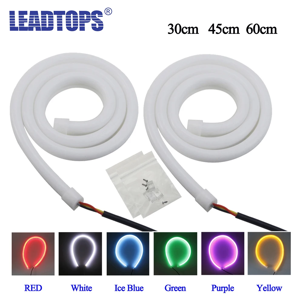 LEADTOPS 2piece/Lot 30cm Universal Flexible DRL Dual Color Car LED Daytime Running Lights With Turning Single Light BE
LEADTOPS 2piece/Lot 30cm Universal Flexible DRL Dual Color Car LED Daytime Running Lights With Turning Single Light BE