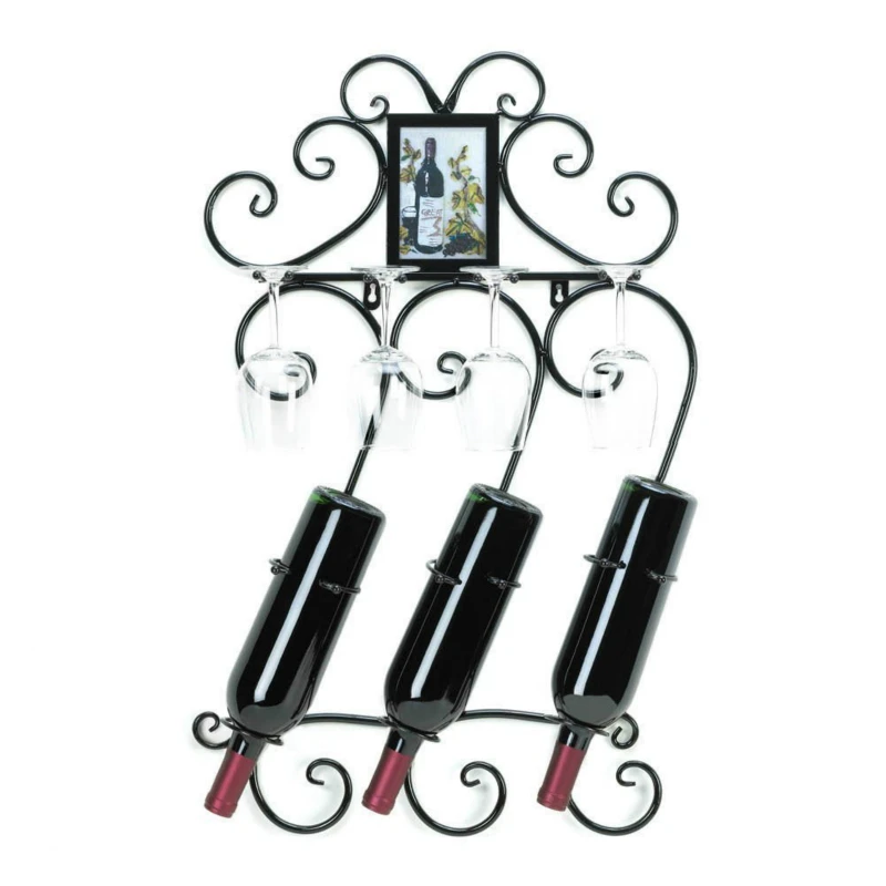 Metal wine rack Home Decor Bar Scrollwork Wall Mounted Wine Bottle Holder Rack Photo Frame
Metal wine rack Home Decor Bar Scrollwork Wall Mounted Wine Bottle Holder Rack Photo Frame