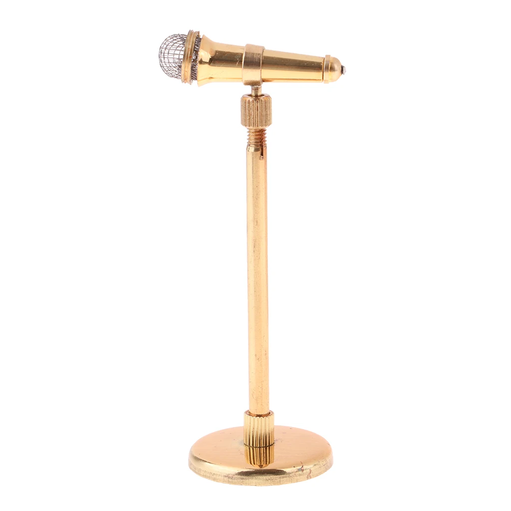 1:12 Miniature Metal Microphone with Adjustable Stand Dollhouse Music Room Entertainment
1:12 Miniature Metal Microphone with Adjustable Stand Dollhouse Music Room Entertainment