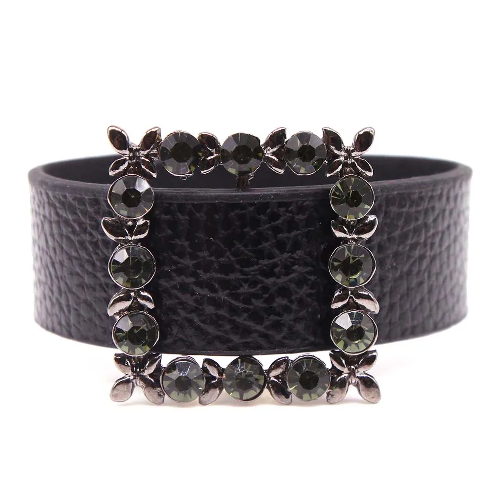 D&D European Fashion Punk Wide Crystal Charm Leather Bracelet & Bangles For Women Cuff Bracelet Wedding Jewelry
D&D European Fashion Punk Wide Crystal Charm Leather Bracelet & Bangles For Women Cuff Bracelet Wedding Jewelry