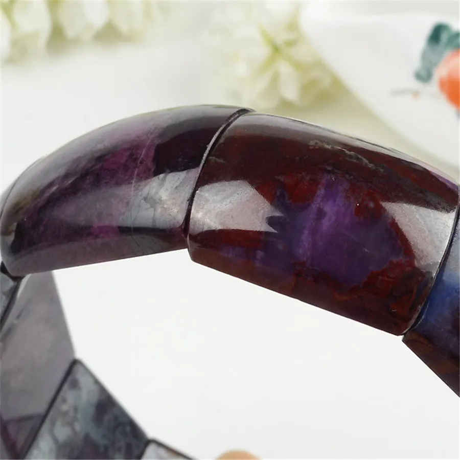 Unique One Genuine South African Natural Purple Sugilite Bracelets For Women Rexctangle Crystal Beads Charm Stretch Bracelet
Unique One Genuine South African Natural Purple Sugilite Bracelets For Women Rexctangle Crystal Beads Charm Stretch Bracelet