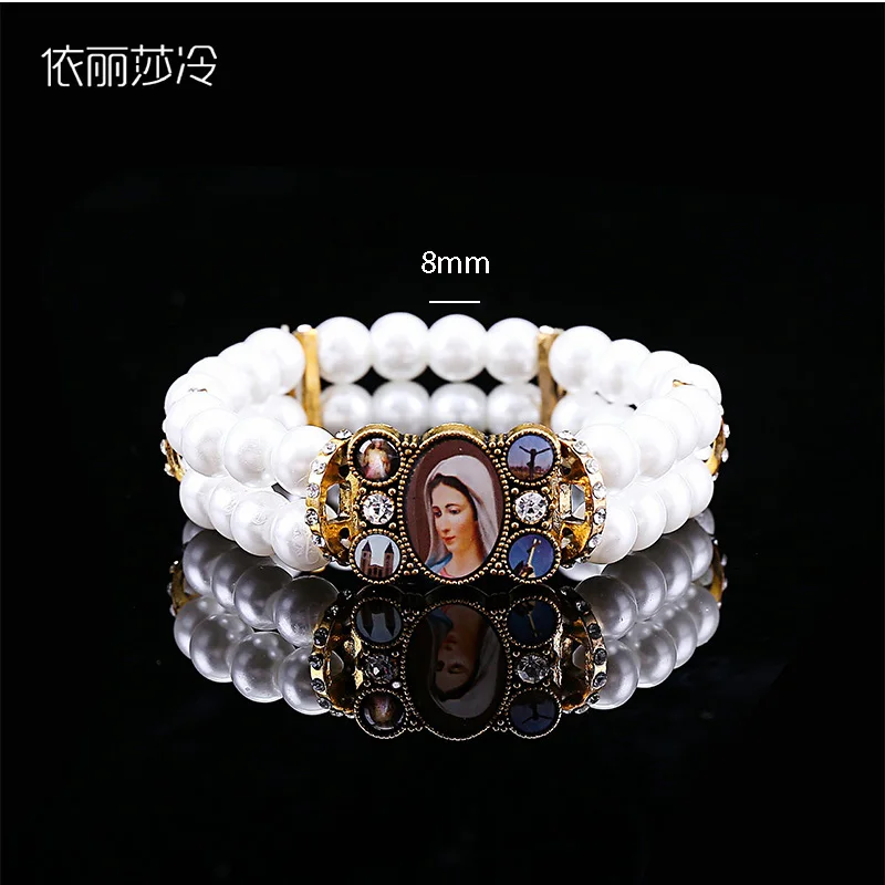 30 pieces / 8mm white imitation pearl Catholic bracelet religious rosary Catholic ladies bracelet wholesale jewelry beaded
30 pieces / 8mm white imitation pearl Catholic bracelet religious rosary Catholic ladies bracelet wholesale jewelry beaded