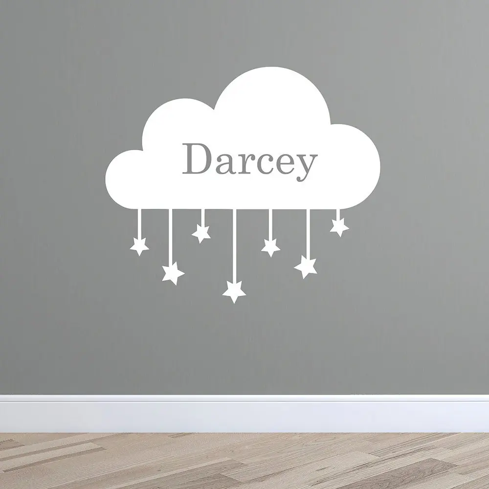 Cloud And Stars Custom Girls Name Decals Vinyl Baby Girls Bedroom Art Decoration Kids Room Mural Wall Sticker Home Decor
Cloud And Stars Custom Girls Name Decals Vinyl Baby Girls Bedroom Art Decoration Kids Room Mural Wall Sticker Home Decor