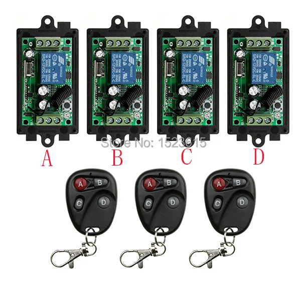 NEW DC12V 1CH 10A Radio Controller RF Wireless Relay Remote Control Switch 315 MHZ 433 MHZ teleswitch 3 Transmitter +4 Receiver
NEW DC12V 1CH 10A Radio Controller RF Wireless Relay Remote Control Switch 315 MHZ 433 MHZ teleswitch 3 Transmitter +4 Receiver