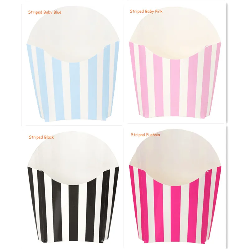 Pack of 12 Striped French Fry Boxes Party Table Favor Boxes Baby shower wedding Party Supplies
Pack of 12 Striped French Fry Boxes Party Table Favor Boxes Baby shower wedding Party Supplies