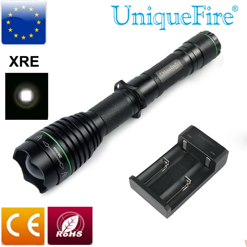UniqueFire 1508 T38 XRE 3 м светильник для вспышки масштабируемый светодиодный фонарь белый