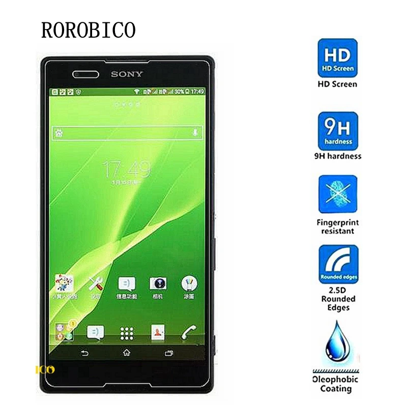 ROROBICO Премиум Защита для экрана Sony Xperia T2 Ultra Dual D5322 XM50h D5303 D5306 Закаленное стекло