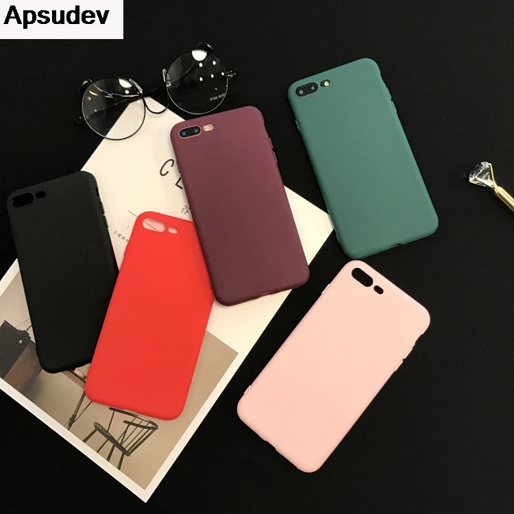 Apsudev Модный чехол карамельного цвета для Iphone X 6 6s plus 7 8 7plus ультра тонкий простой