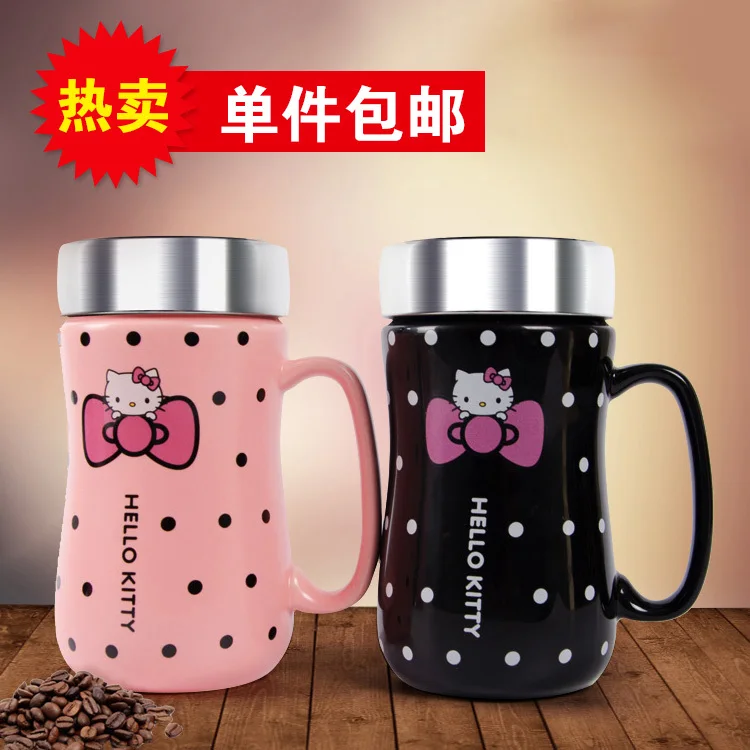 Hello Kitty керамика Марк кофейная чашка Милая для молока влюбленных офисная