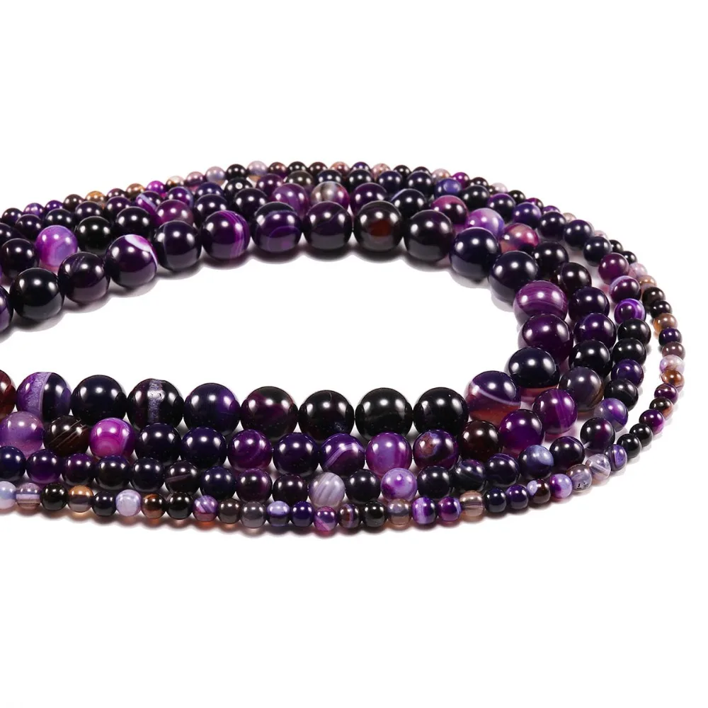 1 Strand/Lot Natural Purple Banded Chalcedony Natural Stone Round Beads For Jewelry Making DIY Bracelet Necklace 4 6 8 10 12 mm
1 Strand/Lot Natural Purple Banded Chalcedony Natural Stone Round Beads For Jewelry Making DIY Bracelet Necklace 4 6 8 10 12 mm