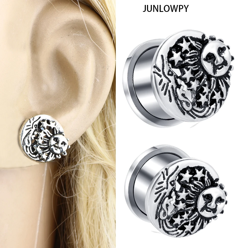 JUNLOWPY Screw Stainless Steel Flesh Tunnels Star Skull Ear Plugs Gauges Expansion Earring Stretcher Body Jewelry Piercing 70pcs
JUNLOWPY Screw Stainless Steel Flesh Tunnels Star Skull Ear Plugs Gauges Expansion Earring Stretcher Body Jewelry Piercing 70pcs