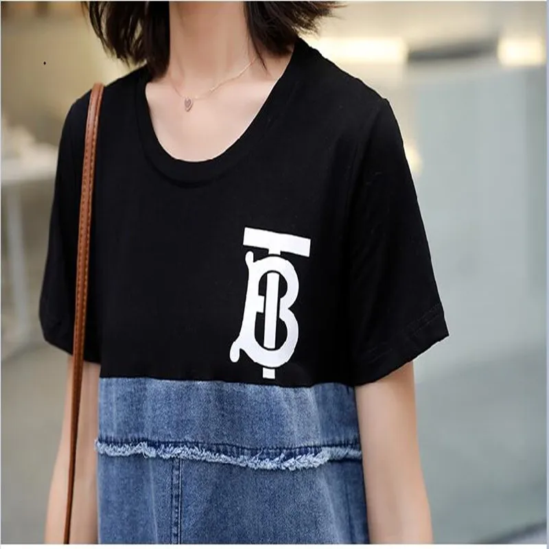 New Summer Style Women Dresses Plus Size Fashion Casual Loose O-Neck Patchwork Slim Jeans Dress For Women Larger Denim One-Piece
New Summer Style Women Dresses Plus Size Fashion Casual Loose O-Neck Patchwork Slim Jeans Dress For Women Larger Denim One-Piece