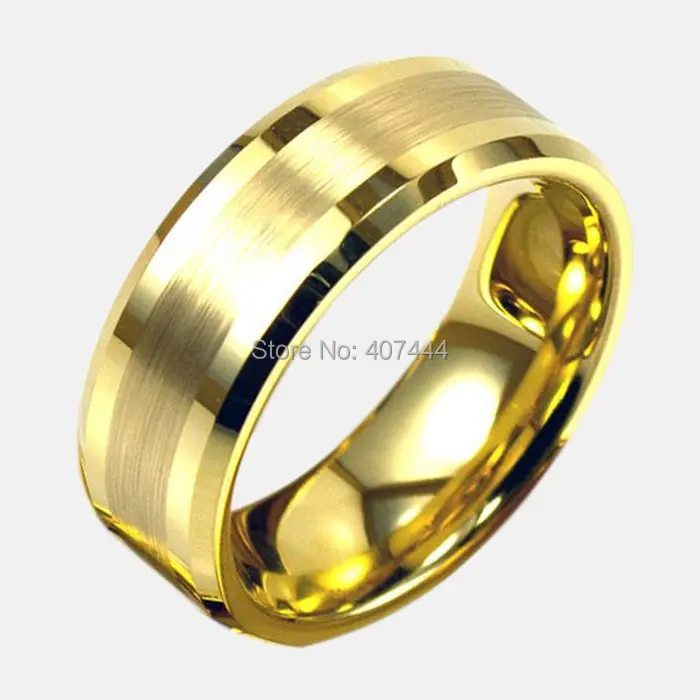 Free Shipping USA UK Canada Russia Brazil Hot Sales 8MM Golden Beveled Brushed Strip Men's New Fashion Tungsten Wedding Rings
Free Shipping USA UK Canada Russia Brazil Hot Sales 8MM Golden Beveled Brushed Strip Men's New Fashion Tungsten Wedding Rings