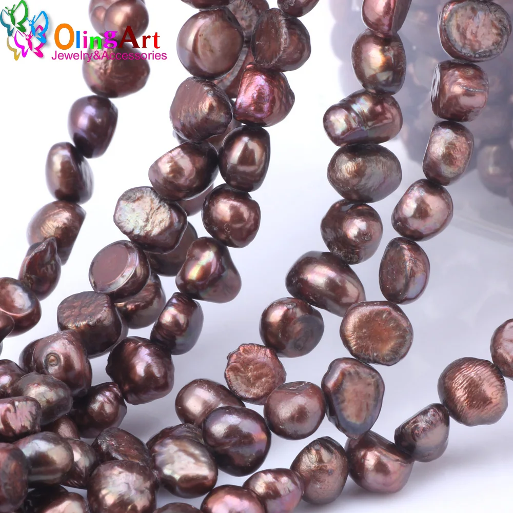 OlingArt between 7-8MM 1string Dark brown&chocolate Natural pearl irregular oval beads DIY Bracelet earrings Jewelry Making
OlingArt between 7-8MM 1string Dark brown&chocolate Natural pearl irregular oval beads DIY Bracelet earrings Jewelry Making
