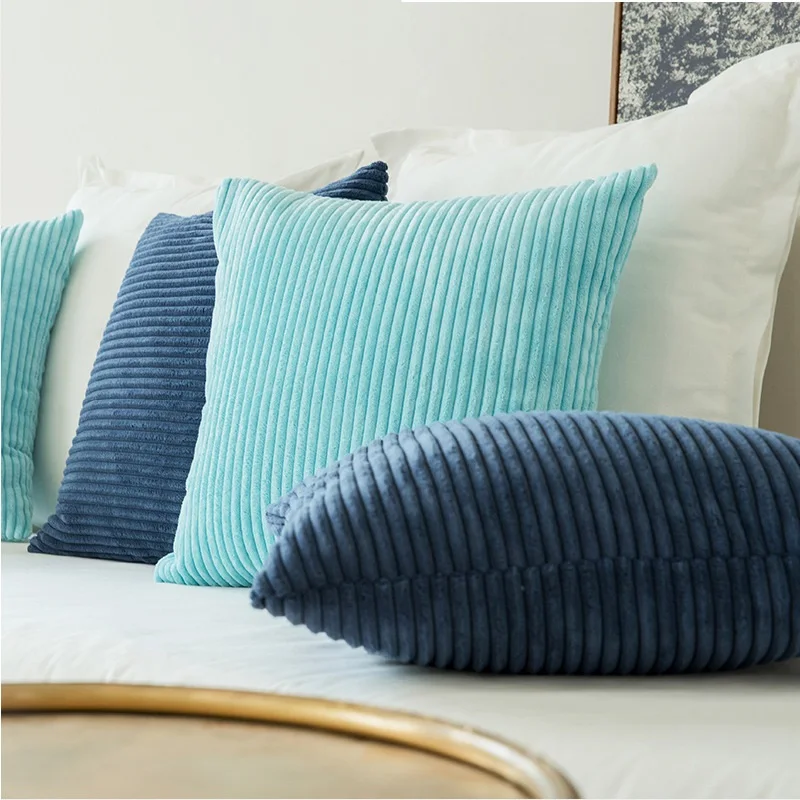 Soft Velvet Cushion Cover 45*45/30*50/*50/55*55 Solid Pillow Case Corduroy Flocking Stripe Home Decorative Waist Pillow Covers
Soft Velvet Cushion Cover 45*45/30*50/*50/55*55 Solid Pillow Case Corduroy Flocking Stripe Home Decorative Waist Pillow Covers