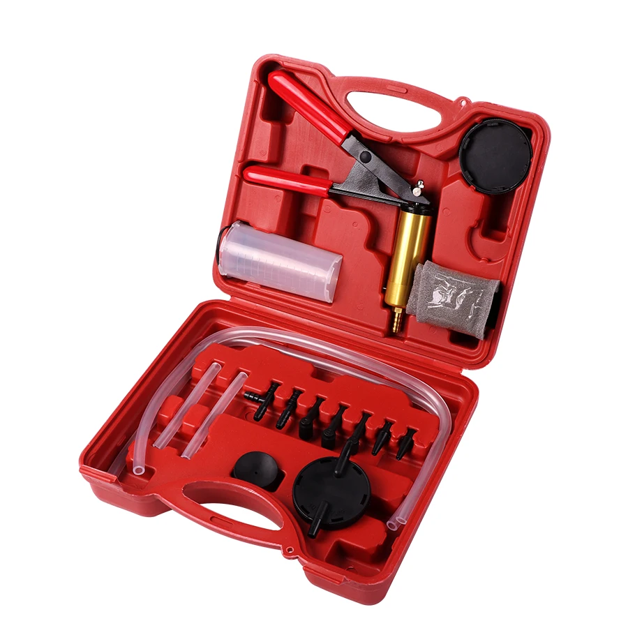 Brake Fluid Bleeder Hand Tool Pump Tester Kit Oil Change Sets Vacuum 16pcs/pack Woodworking Wood Working Case Combination Piece
Brake Fluid Bleeder Hand Tool Pump Tester Kit Oil Change Sets Vacuum 16pcs/pack Woodworking Wood Working Case Combination Piece