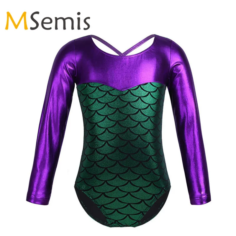 Kids Girls Ballet Leotard Gymnastic Swimsuit Child Long Sleeves Glittery Scales Printed Splice Dance Gymnastics Leotard Jumpsuit
Kids Girls Ballet Leotard Gymnastic Swimsuit Child Long Sleeves Glittery Scales Printed Splice Dance Gymnastics Leotard Jumpsuit